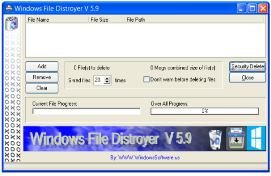 Windows File Distroyer