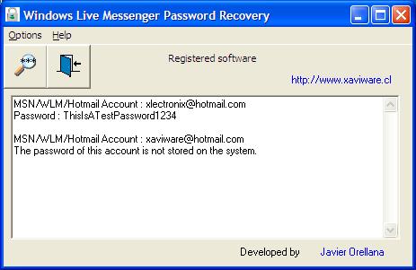 Windows Live Messenger Password Recovery