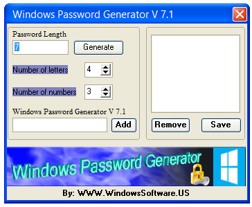 Windows Password Generator