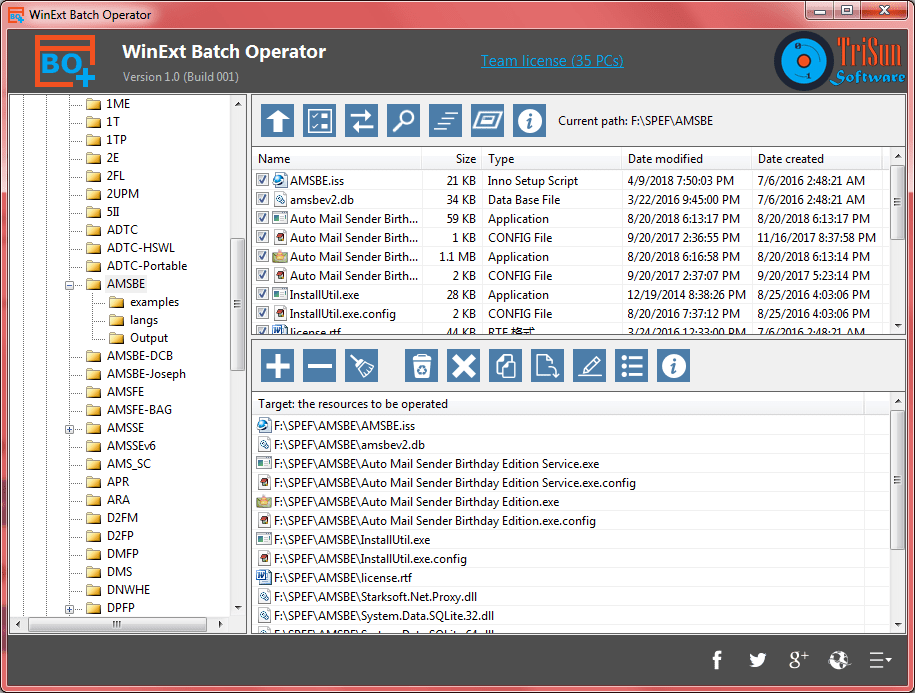 WinExt Batch Operator