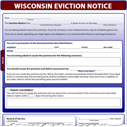 Wisconsin Eviction Notice