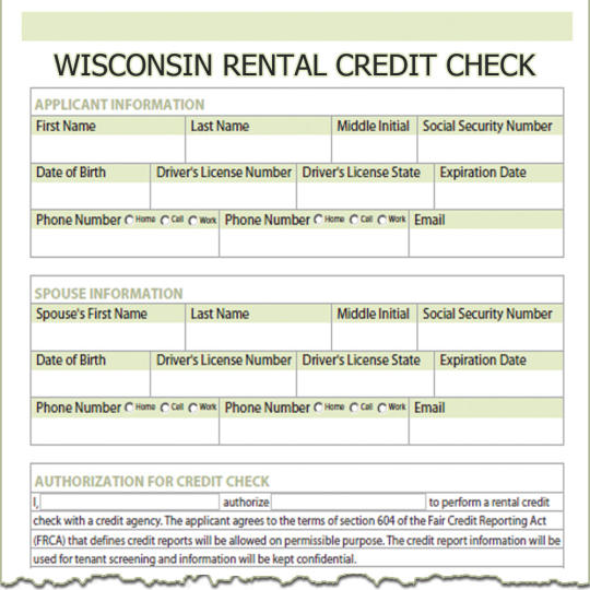 Wisconsin Rental Credit Check