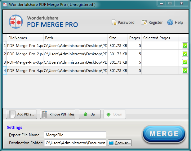 WonderfulShare PDF Merge Pro