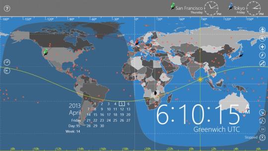 World Astro Clock Light for Windows 8
