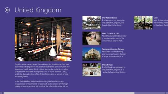 World Restaurants for Windows 8