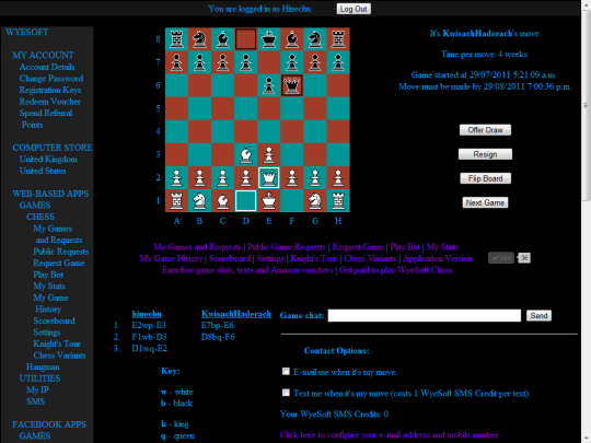 WyeSoft Chess (Web Based)