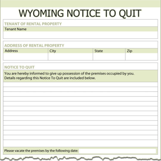 Wyoming Notice To Quit