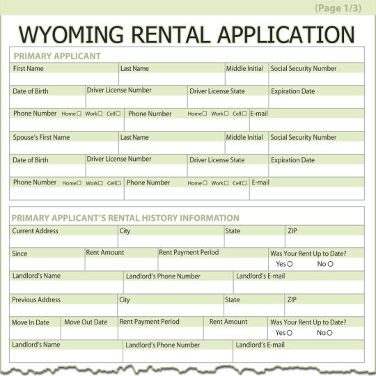 Wyoming Rental Application