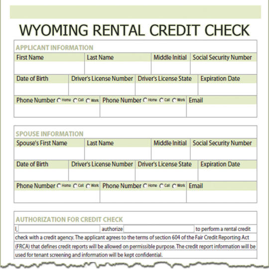 Wyoming Rental Credit Check