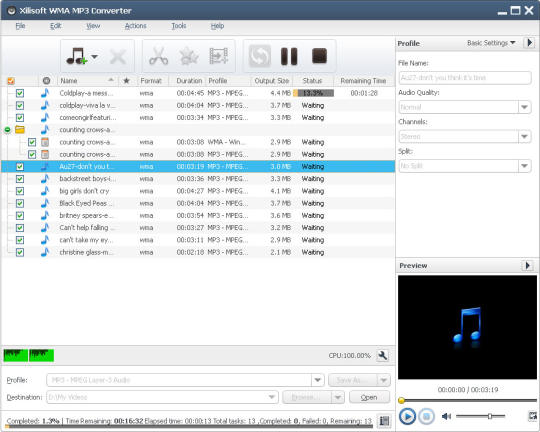 Xilisoft WMA MP3 converter
