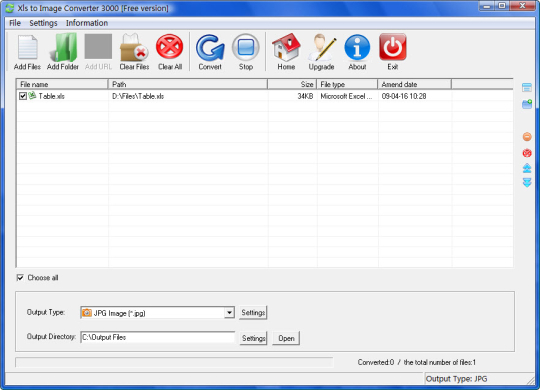 Xls to Image Converter 3000