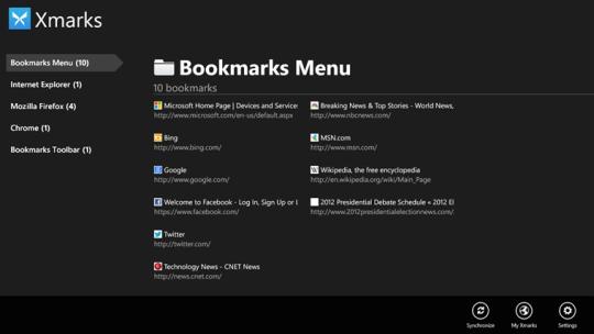 Xmarks for Windows 8