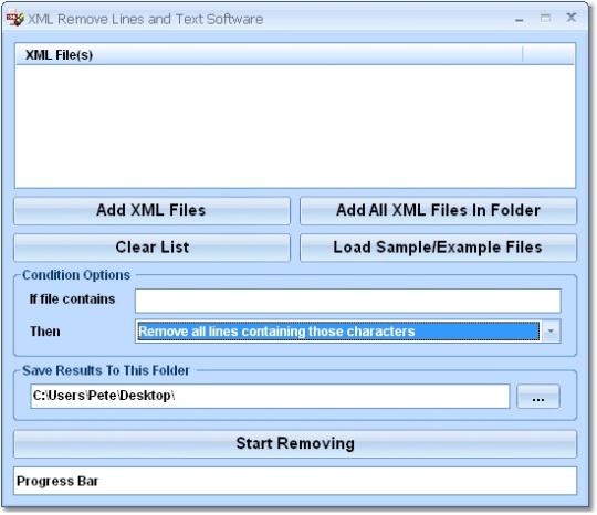 XML Remove Lines and Text Software