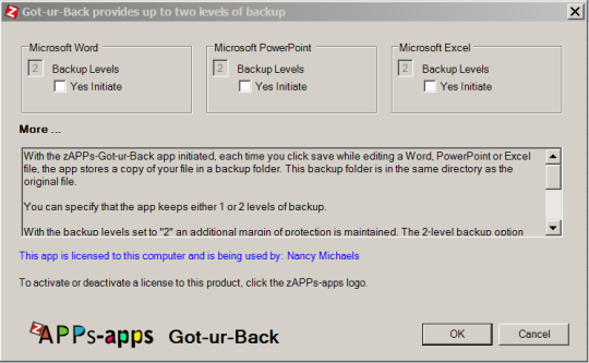 zAPPs-Got-ur-Back for Microsoft Office 2007