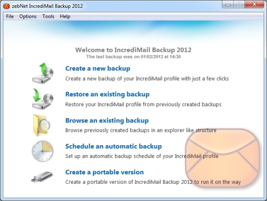 ZebNet IncrediMail Backup 2012