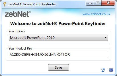 ZebNet PowerPoint Keyfinder