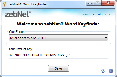 ZebNet Word Keyfinder