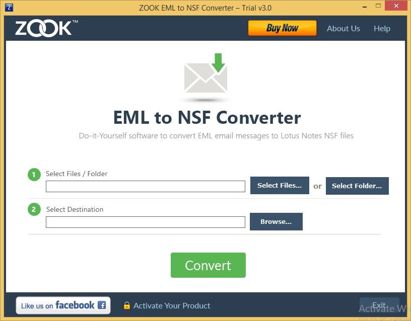 ZOOK EML to NSF Converter